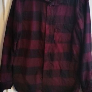 H&M burgundy flannel
